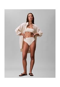 Calvin Klein - Bandeau-Bikini, schmale Träger, für Damen - YAC ANTIQUE WHITE
