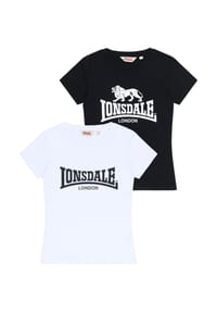 LONSDALE™ - Frauen T-Shirt Doppelpack NASH - Black/White