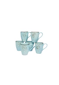 CreaTable Nature Collection Lightblue, Kaffeebecher 6-tlg (m - Nature Collection - Lightblue