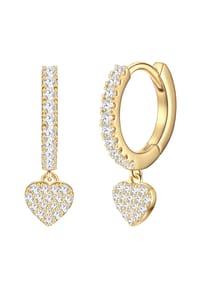 GLANZSTÜCKE MÜNCHEN - Damen Ohrringe aus 925/- Sterling Silber in Gelbgold mit Zirkonia - gelbgold