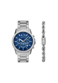 ARMANI EXCHANGE - Armani Exchange Geschenkset Herrenuhr Chronograph Edelstahl, AX7176SET - Silber