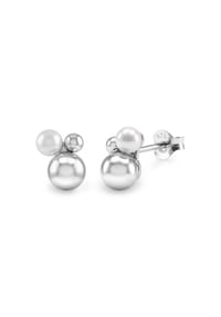 TOM TAILOR - Ohrstecker für Damen, Silber 925, Süßwasserzuchtperle - Silber