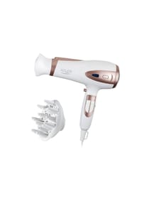 COFI - Adler AD 2248 Haartrockner in Weiß, 2400 W mit 3 Temperaturstufen - Weiß 22,3 × 9,5 × 27 cm