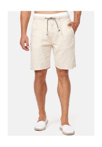 INDICODE - Shorts Leinen Corvallis - Blue Wave