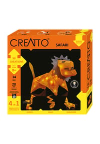 KOSMOS - Creatto Löwe Safari, Bastelset, 3D-Puzzle, Nachtlicht, Leuchtfigur, Dekoration, Puzzle, 03479 - 