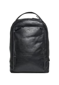 GALERIA DAKOTA - Daypack, Leder, Zweiwegereißverschluss - BLACK
