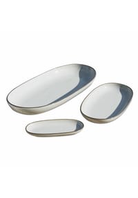 LOBERON Servierplatte 3er Set Biarré grau - Essgeschirr - grau