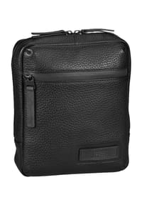 JOST - STOCKHOLM Umhängetasche, Leder, Markenpatch, für Herren - 001 SCHWARZ