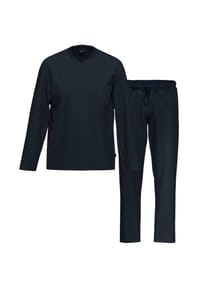 AMMANN - Schlafanzug Langarm Organic Cotton - Dunkelblau