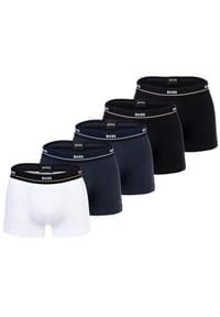 BOSS - Herren Trunks, 5er Pack -  5P Essential, Boxershorts, Cotton Stretch, Logo - Schwarz