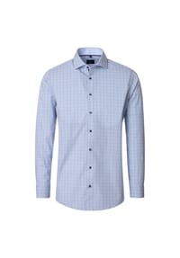 VENTI - Herren Businesshemd Print Modern Fit - Blau