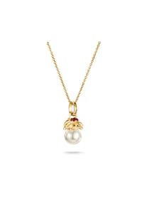 Thomas Sabo - Hello Kitty Kette Pompompurin Perle - gelbgoldfarben, braun, weiß