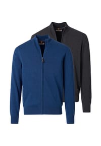 redmond - Strickjacke 2er Pack Basic - Schwarz