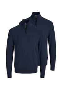 JACK & JONES - Troyer 2er Pack Emil Knit - Dark grey melange
