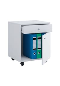 VCM. - Rollcontainer | Beistellcontainer mit Schublade | Maße ca. H. 54 x B. 45 x T. 38 cm | Bürocontainer - Masola - Weiß
