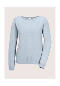 MADELEINE - Kaschmirpullover mit Strukturstrick - bleu
