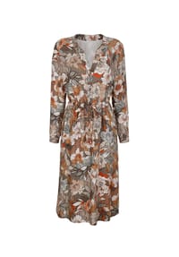 Alba Moda - Kleid mit Bindegürtel - taupe