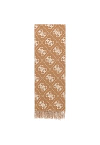 GUESS - Schal 20, Fransen, für Damen - LATTE LOGO BROWN