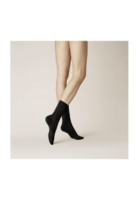 KUNERT - Winter Dreams Socken, Ripp-Optik, breiter Bund, für Damen - 0070 BLACK