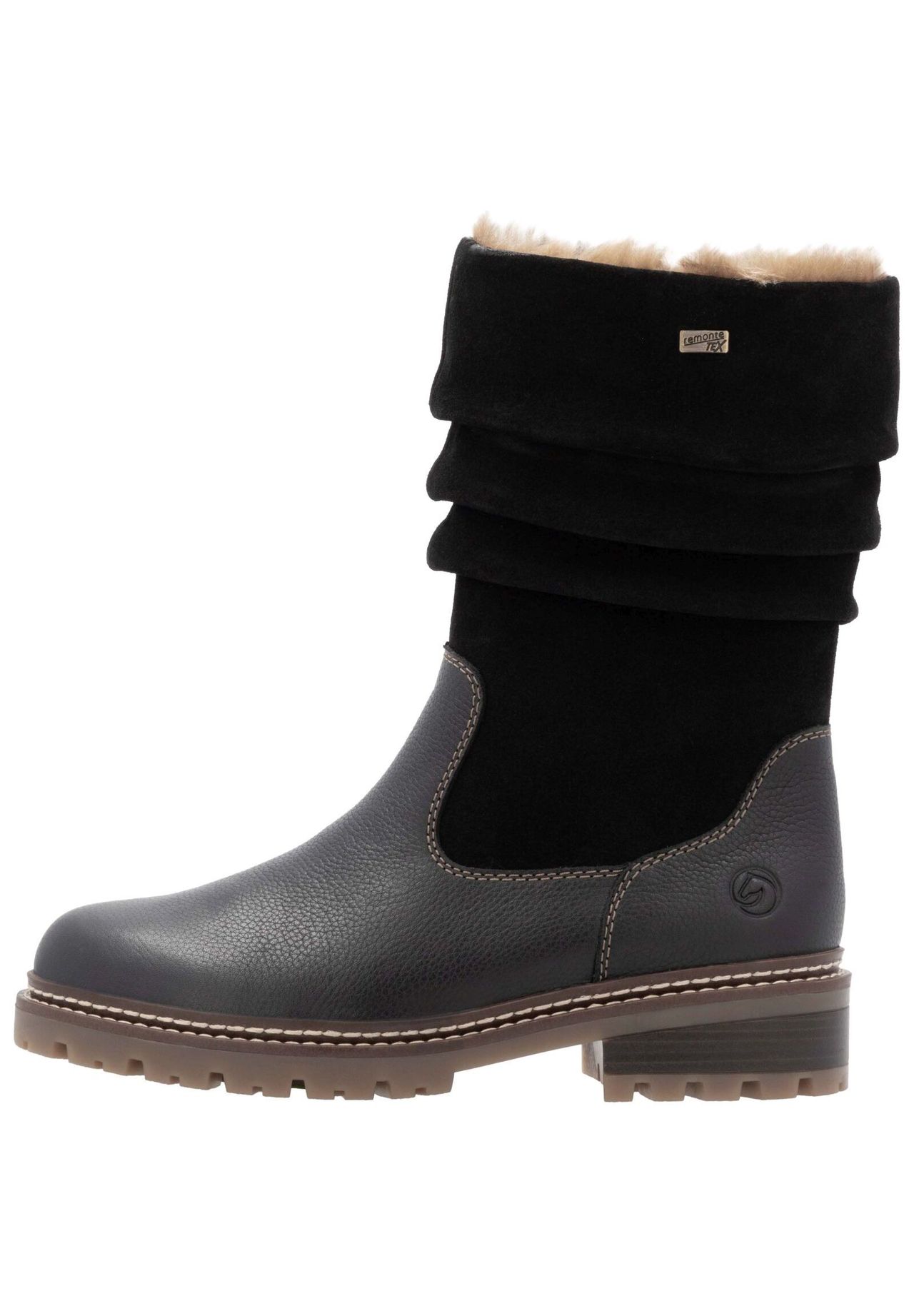 Remonte® Winterstiefeletten, Blockabsatz, Leder, FüR Damen, Schwarz, 40