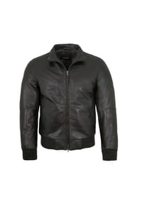 MADDOX - Herren Lederjacke Blouson Lammnappa schwarz - schwarz