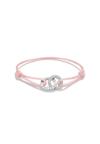 Thomas Sabo - Textilarmband Together pink mit Zirkonia - silberfarben, pink