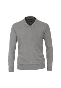 CASAMODA - Herren Pullover uni - Grauschwarz