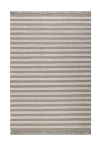 WECONhome - Kurzflorteppich Noble Stripes - Handgewebte Streifenoptik - natur