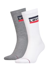 Levi's® - Socken, 2er-Pack, Logo-Design, für Herren - 001 WHITE/WHITE