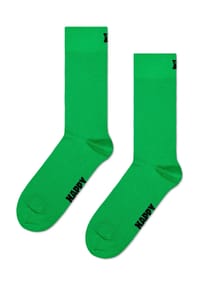 HAPPY SOCKS - Socken "Solid", Rippbündchen - 7300 GREEN
