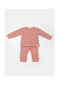 biorganic - Sweatshirt und Babyhose mit Waffelstruktur, Bio Baumwolle, GOTS zertifiziert, Unisex - Beige
