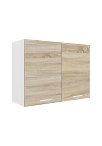 VCM. - Küchenschrank hängend | Maße ca. H. 60 x B. 80 x T. 31 cm | Hängeschrank mit zwei Fächern | Küchenmöbel – Esilo - Weiß