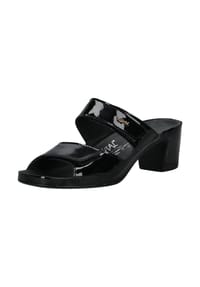 ViTAL® - Leder Pantoletten - Schwarz Lack