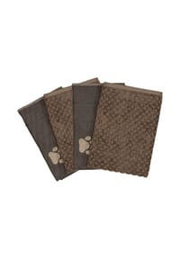 ROSS® 2 X Geschirr- 2 X Küchentuch im Set Hundepfoten - Hundepfoten - Cappuccino