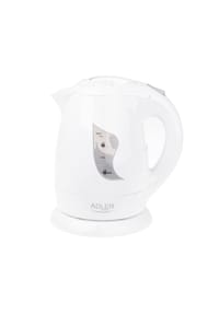 COFI - Adler AD 08 Wasserkocher 850 W - 1 L, 360° drehbar, Weiß - Weiß 21 x 19 x 15 cm