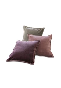 LOBERON - Kissen 3er Set Allonnes burgund/rosa/grün - burgund/rosa/grün
