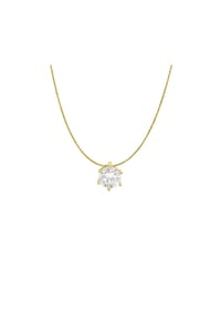 MONCARA - Damen Anhänger mit Kette, 585er Gold, 1 Diamant ca. 0,70 Karat - Weißgold
