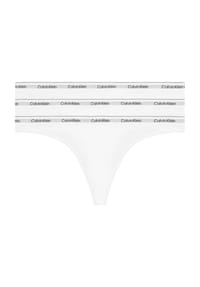 Calvin Klein - String Modern Logo, 3er-Pack, für Damen - 100 WHITE