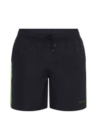 MANGUUN - Badeshorts Basic Michael 16, Gummibund, für Herren - E007 BLACK/GREEN
