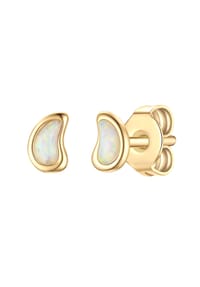GLANZSTÜCKE MÜNCHEN - Damen Ohrringe aus 925/- Sterling Silber in gelbgold mit Opal - gelbgold