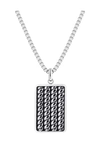 XENOX - Herren Kette mit Anhänger, Edelstahl - SILBER