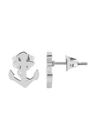 Adelia's - Adelia's Damen Ohrstecker aus Edelstahl mit Anker - silber