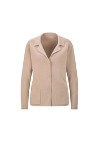 GOLDNER - Kurzgröße:  Milano-Ripp-Blazer mit Reverskragen - beige