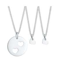 elli. - Schmuckset Ketten Trio Herz Mutter Kind Cut Out 925Er Silber - Gold