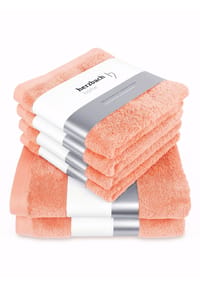 herzbach home Duschtücher Pura 6er Set, 550g/m², Premium-Qualität, 100% Baumwolle, einfarbig - Herzbach_Pura - Anthrazit