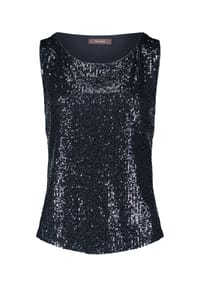 Vera Mont - Pailletten-Top ohne Arm - Cream/Gold