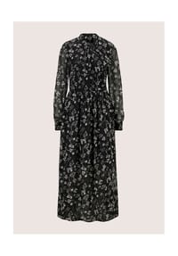 MADELEINE - Maxikleid in Wickeloptik - schwarz / perlweiß