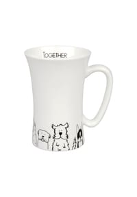 KÖNITZ - Becher "Funny Dogs", tierisch, Porzellan, - weiß/schwarz