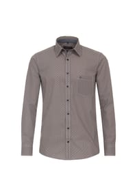 CASAMODA - Herren Freizeithemd Print Casual Fit - Dunkelrot