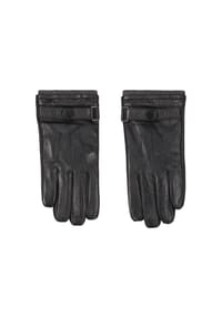 LERROS - Elegante Handschuhe aus hellem Nappaleder mit Rippbündchen - BLACK
